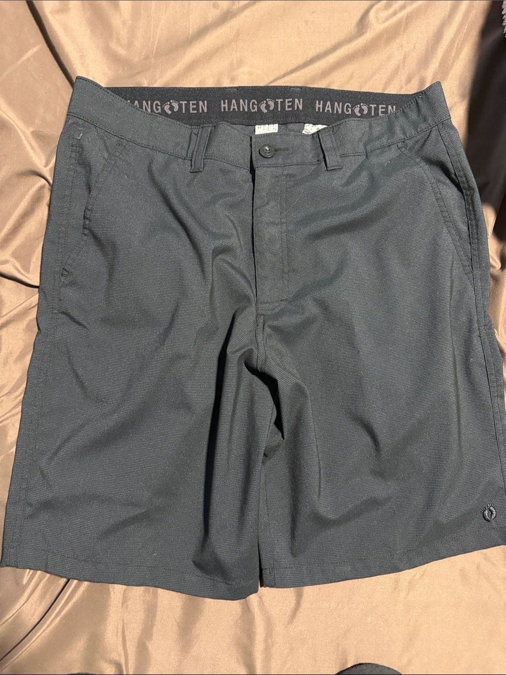 Hang Ten Men's Dark Gray Flat Front Shorts